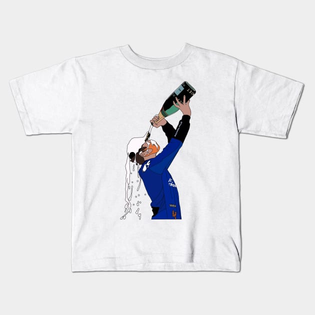 Lando Norris Celebration Kids T-Shirt by crashstappen